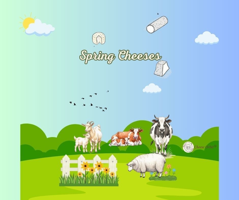 different animals on pastures drawing
